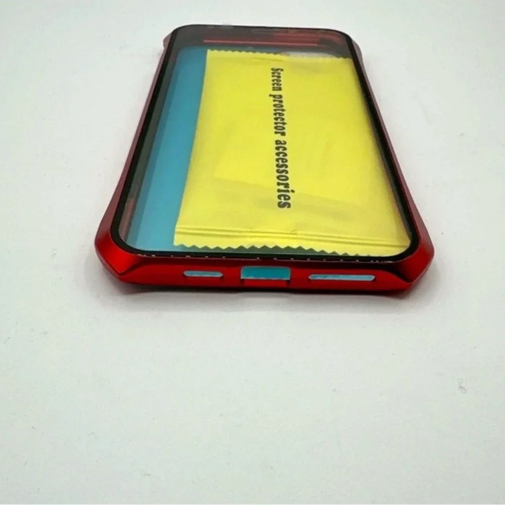 RAYOO Magnetic Case iPhone 11 Pro Max Red Clear 360 Full Body Protection 27-11